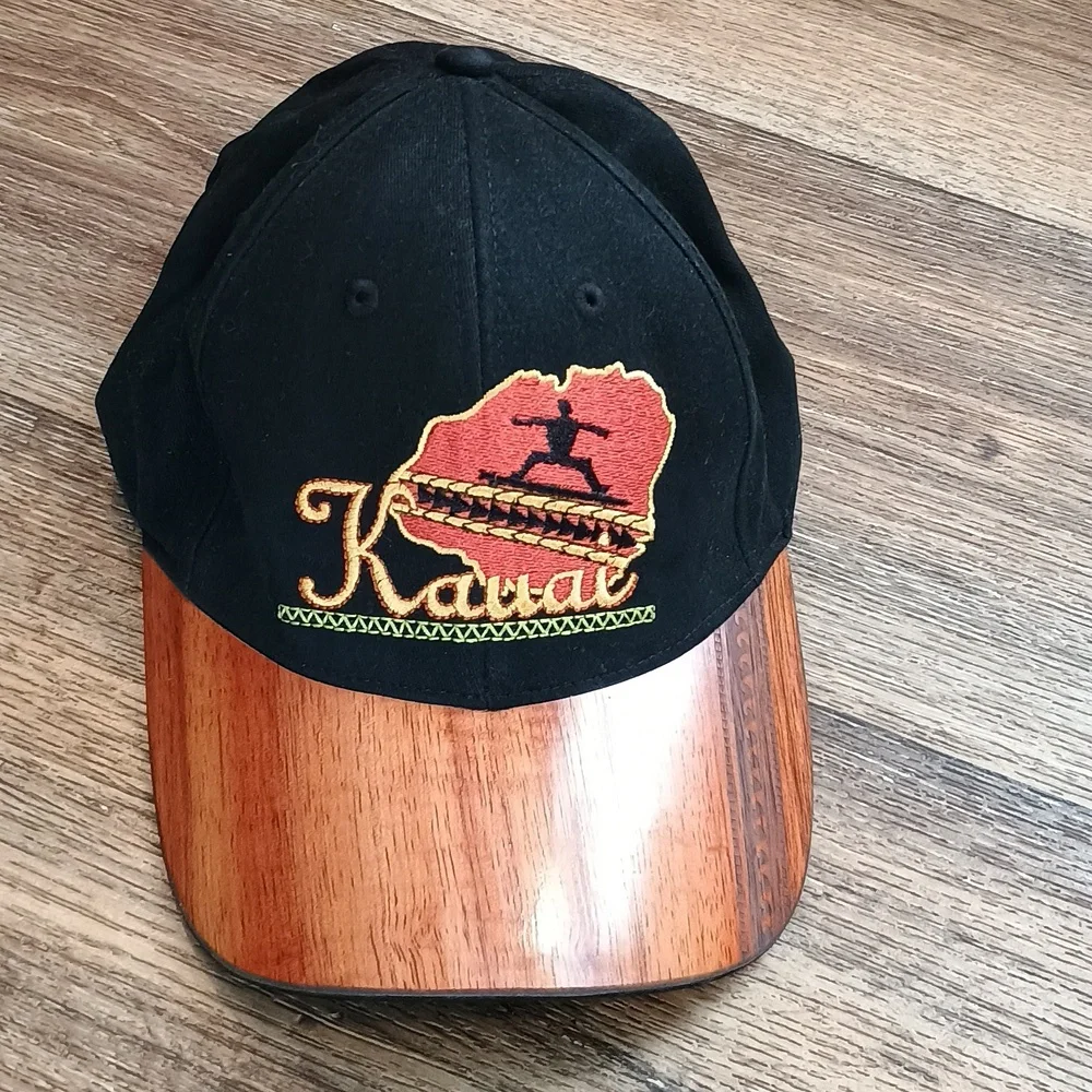 Kauai Kona Wood Veneer Brim Baseball Cap 🧢 - Picture 2 of 7
